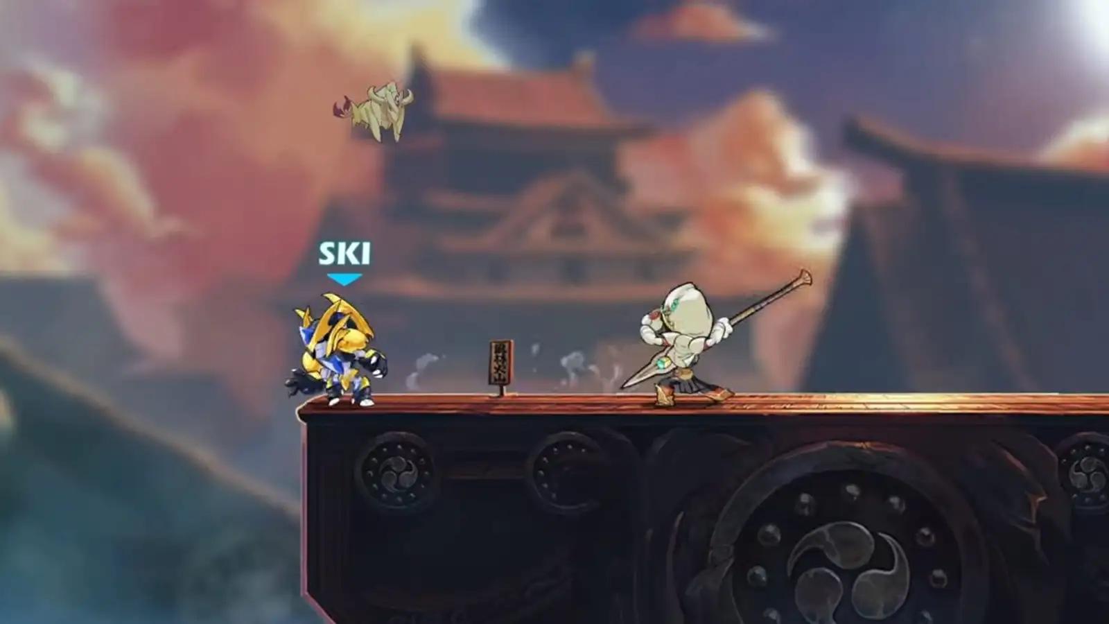 Button bashing in Brawlhalla