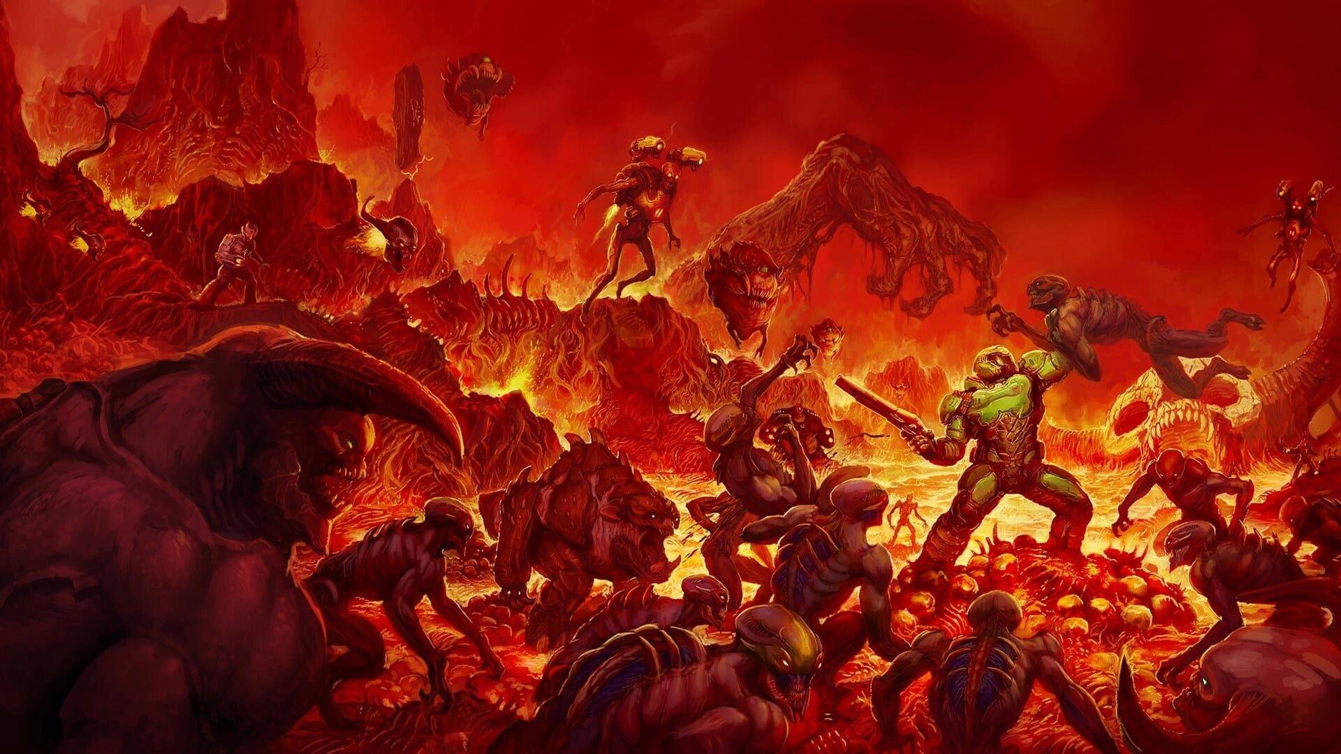DOOM (2016) key art