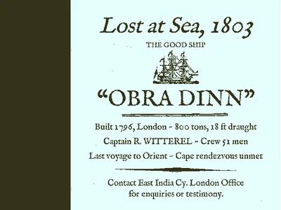 Return Of The Obra Dinn - Coming Soon