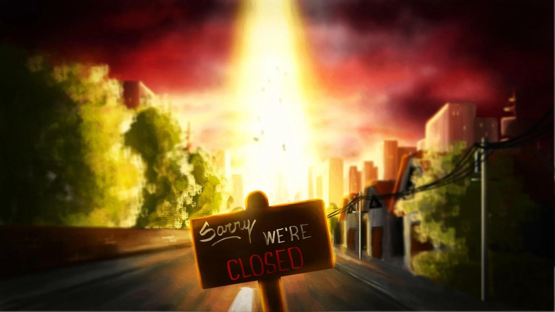 Sorry, we're closed cover art