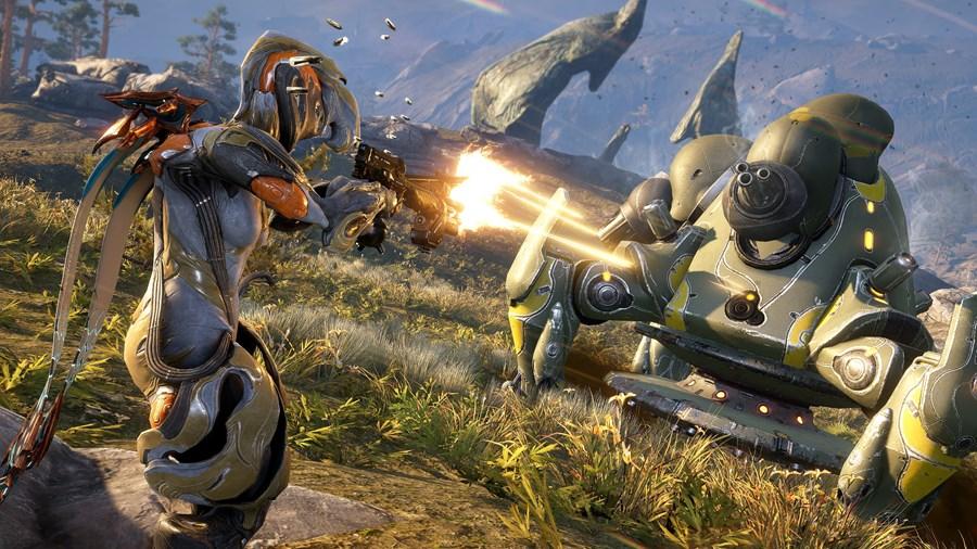 Gameplay action from Warframe