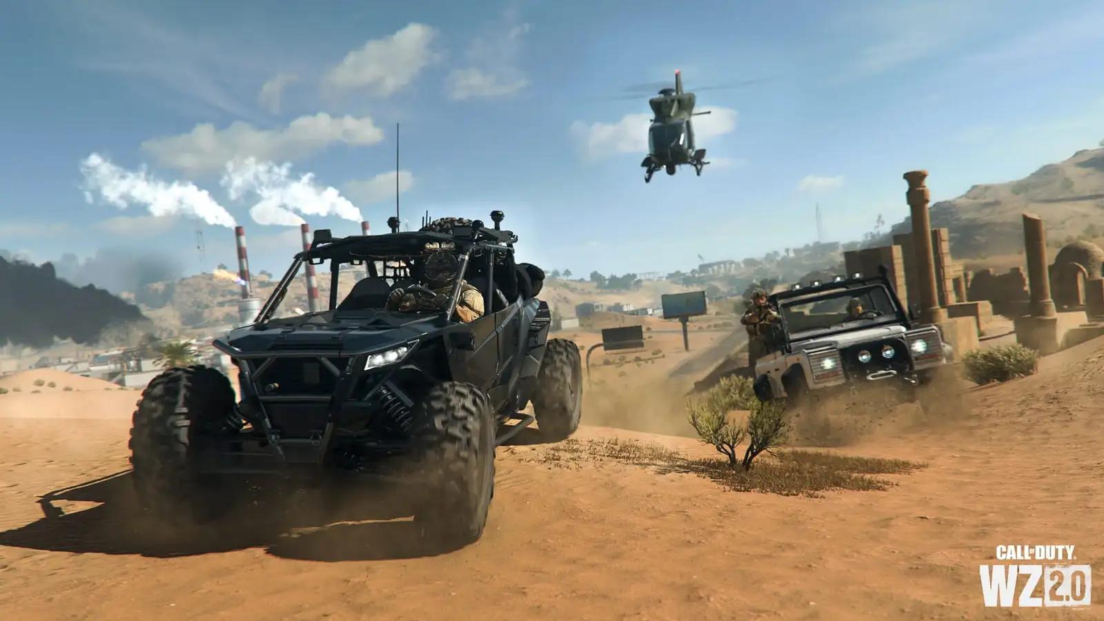 Cover image of Warzone 2.0 highlighting vehicles