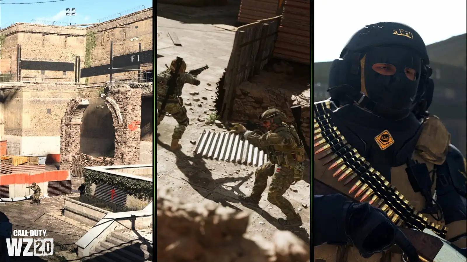 Screenshot collage of Warzone 2.0