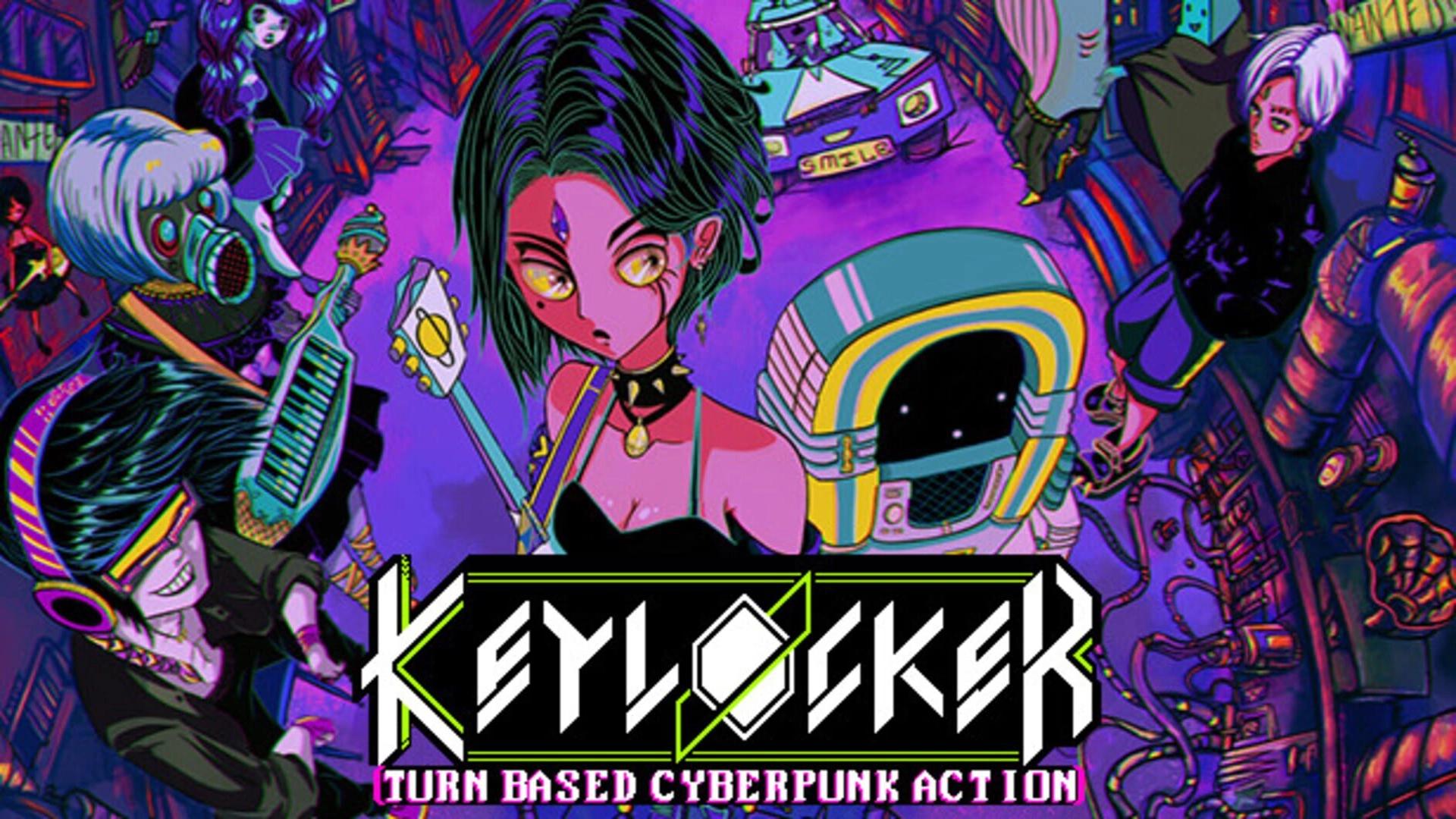 Keylocker: Turn Based Cyberpunk Action key art